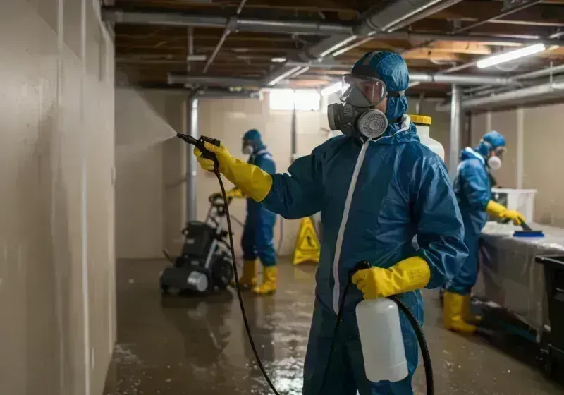 Basement Sanitization and Antimicrobial Treatment process in Knox County, IL