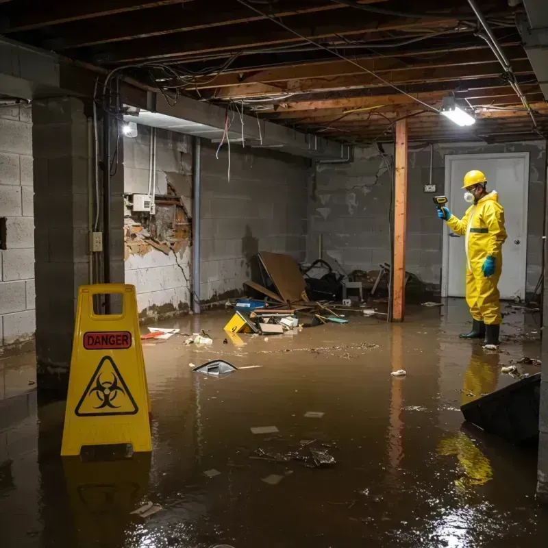 Flooded Basement Electrical Hazard in Knox County, IL Property